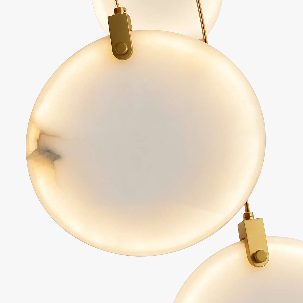lustre suspendu moderne en marbre pour décoration ronde