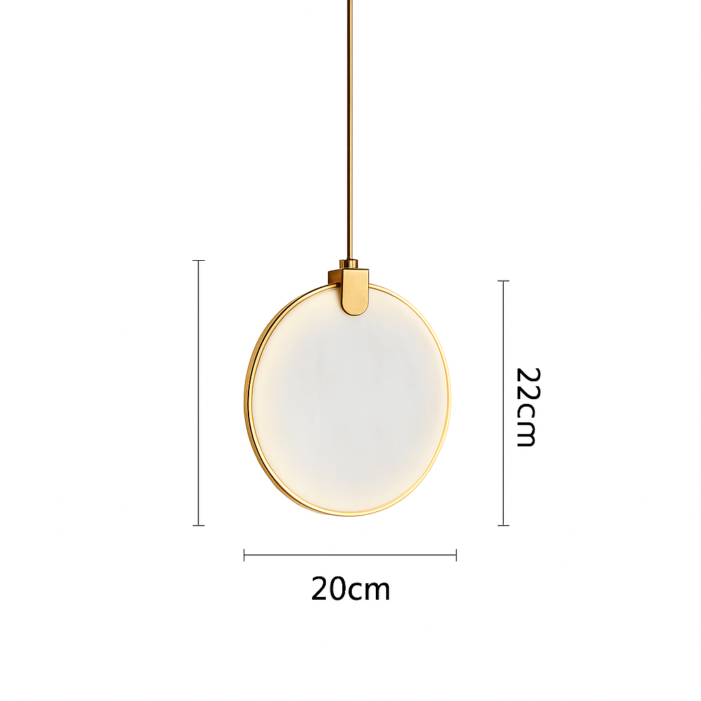 lustre suspendu moderne en marbre pour décoration ronde