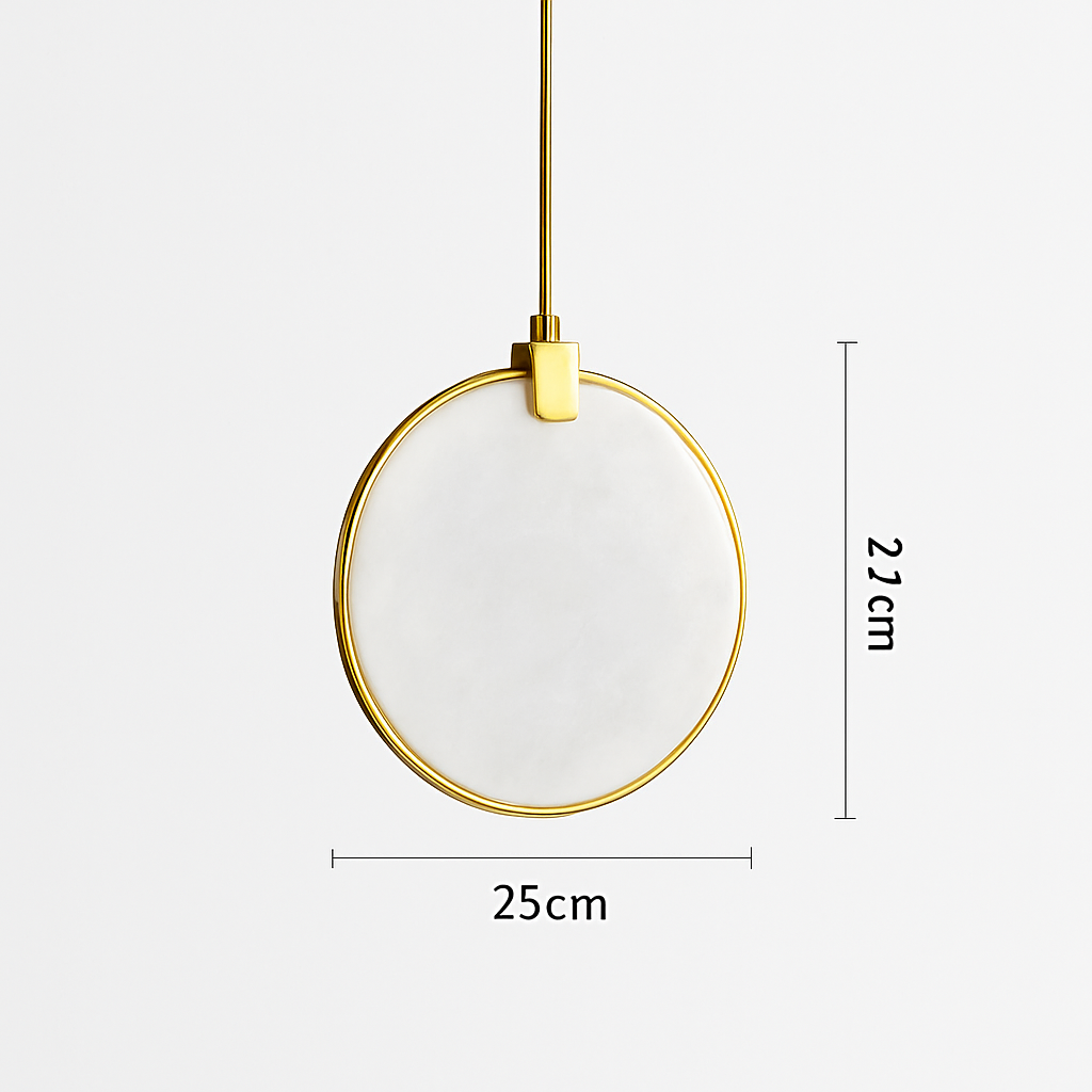 lustre suspendu moderne en marbre pour décoration ronde