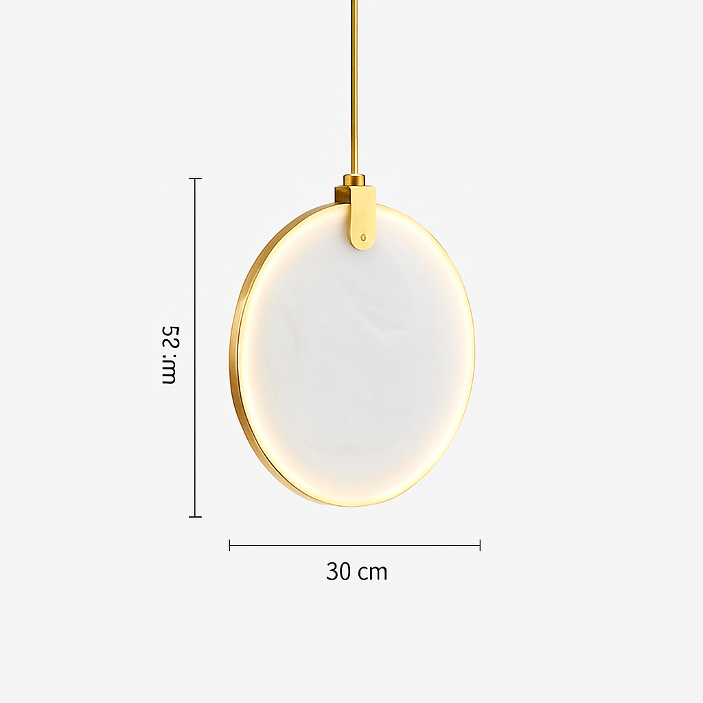 lustre suspendu moderne en marbre pour décoration ronde
