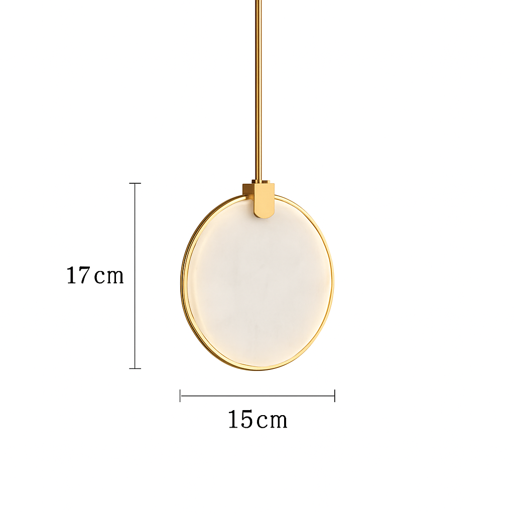lustre suspendu moderne en marbre pour décoration ronde