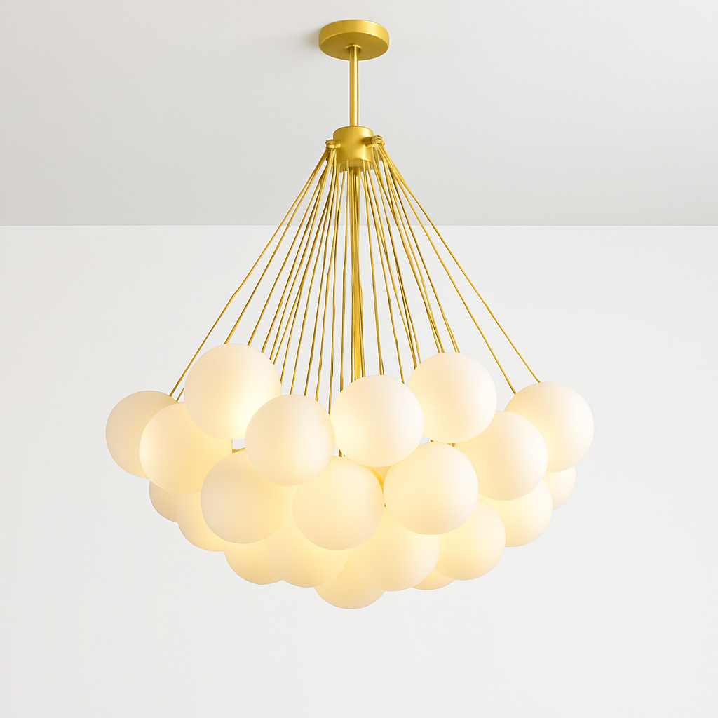 lustre suspendu moderne en verre pour décoration intérieure