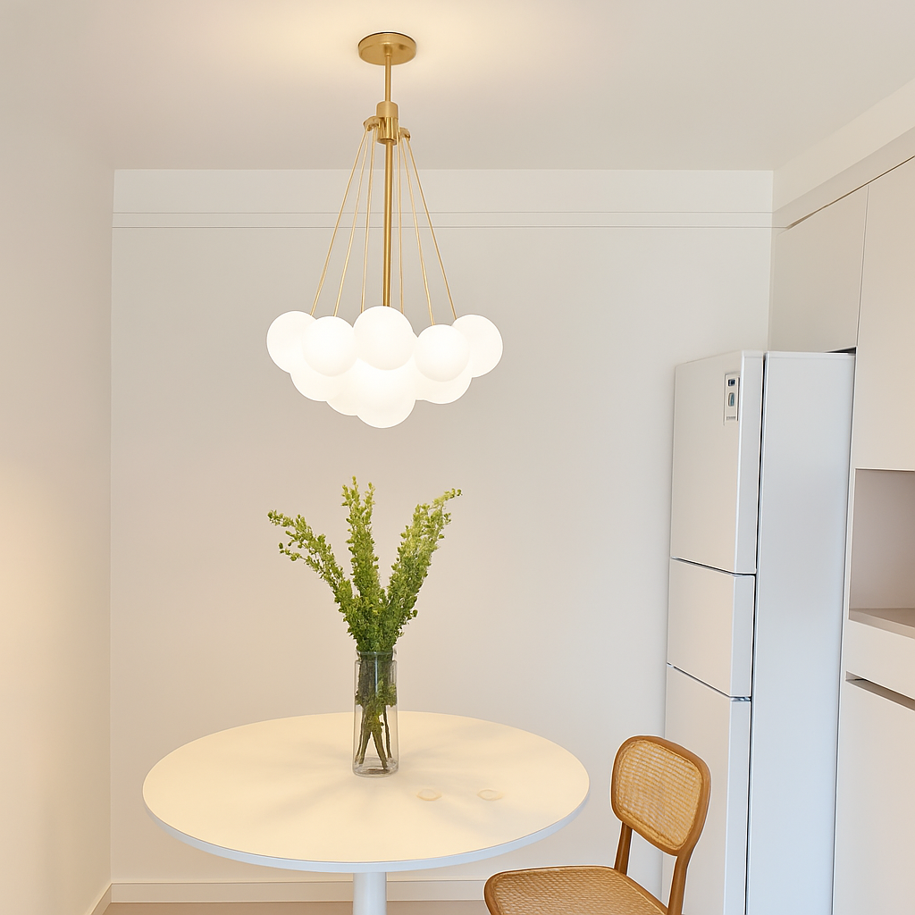 lustre suspendu moderne en verre pour décoration intérieure