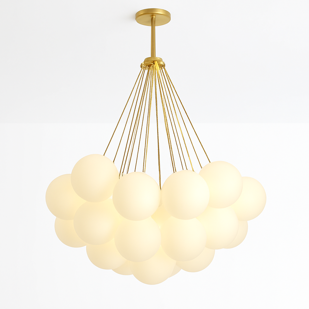 lustre suspendu moderne en verre pour décoration intérieure