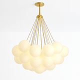 lustre suspendu moderne en verre pour décoration intérieure