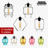 lustre suspendu moderne en verre transparent design élégant