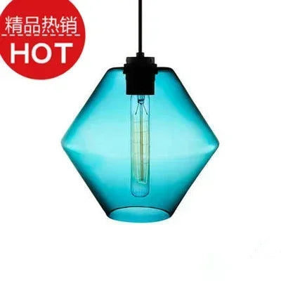 lustre suspendu moderne en verre transparent design élégant