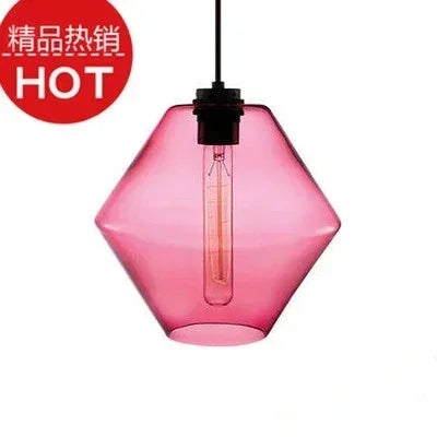 lustre suspendu moderne en verre transparent design élégant