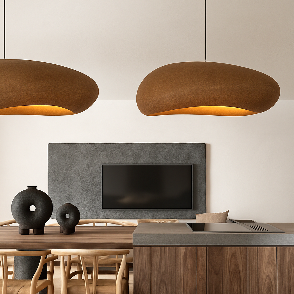lustre suspendu moderne japonais fait main pour intérieur et café