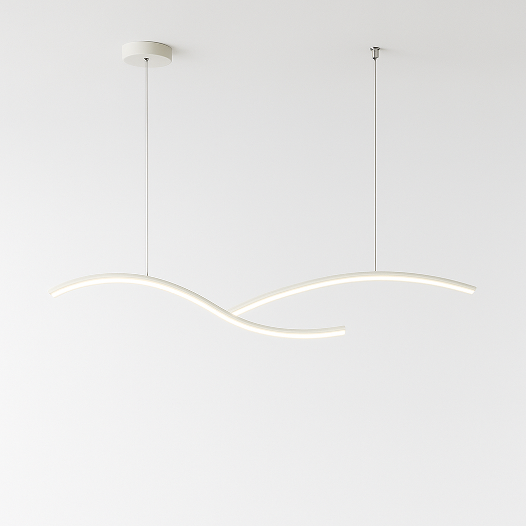 lustre suspendu moderne led avec abat-jour acrylique hyperbolique