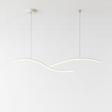Lustre suspendu moderne led avec abat-jour acrylique hyperbolique
