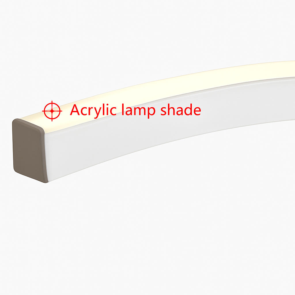lustre suspendu moderne led avec abat-jour acrylique hyperbolique