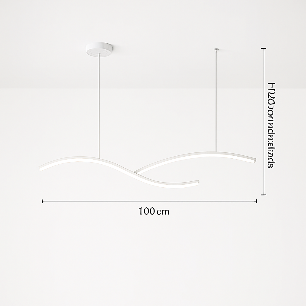 lustre suspendu moderne led avec abat-jour acrylique hyperbolique