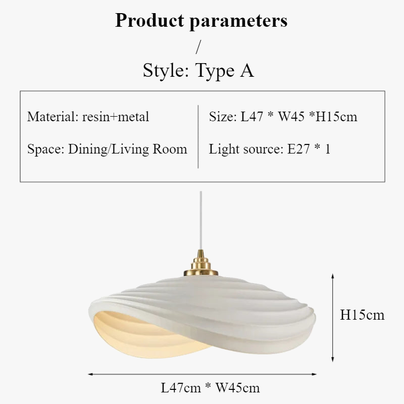 lustre suspendu nordique en résine pour décoration intérieure