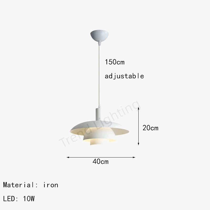 lustre suspension design danois parapluie loui led paulsen