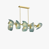 lustre suspension led en verre cristal pour éclairage