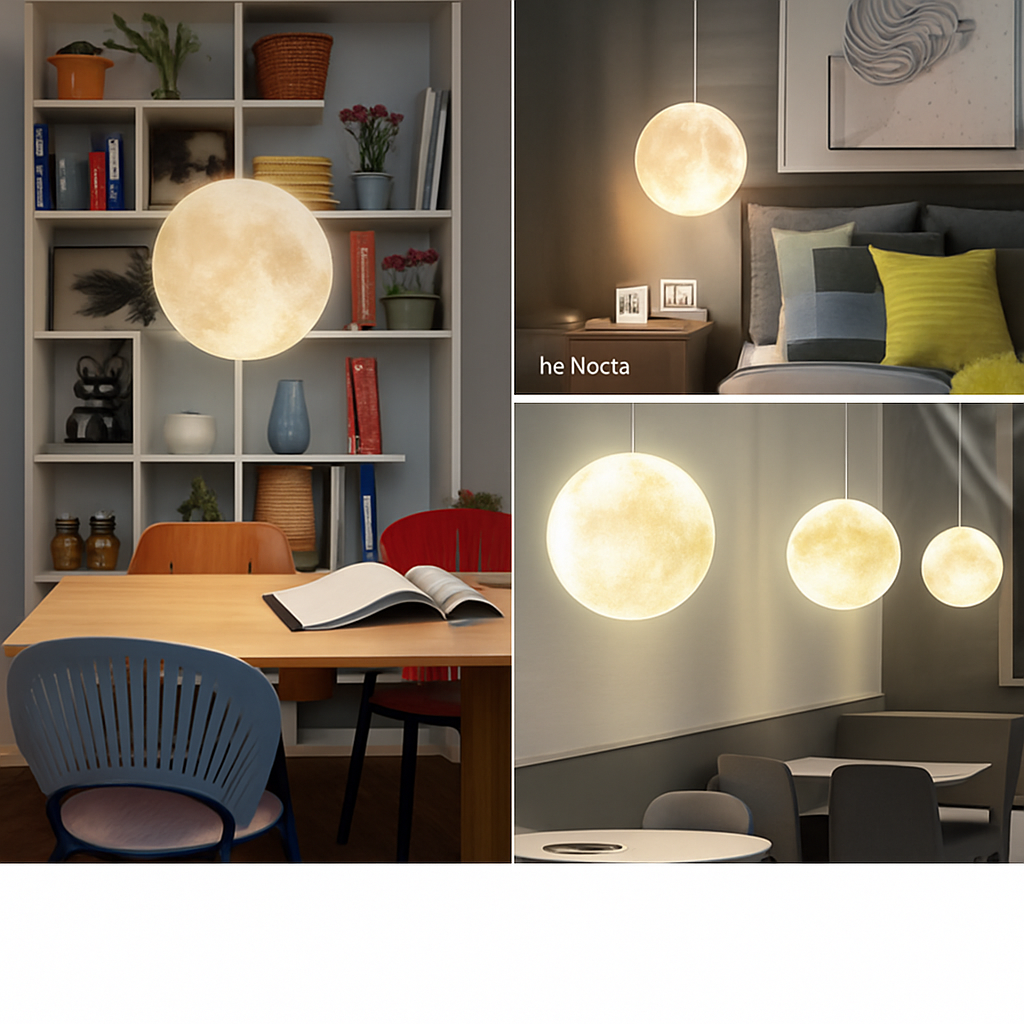 lustre suspension led pleine lune sandyha pour barre table