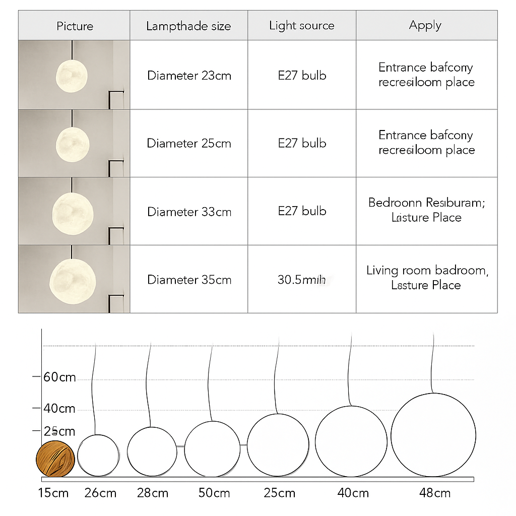 lustre suspension led pleine lune sandyha pour barre table