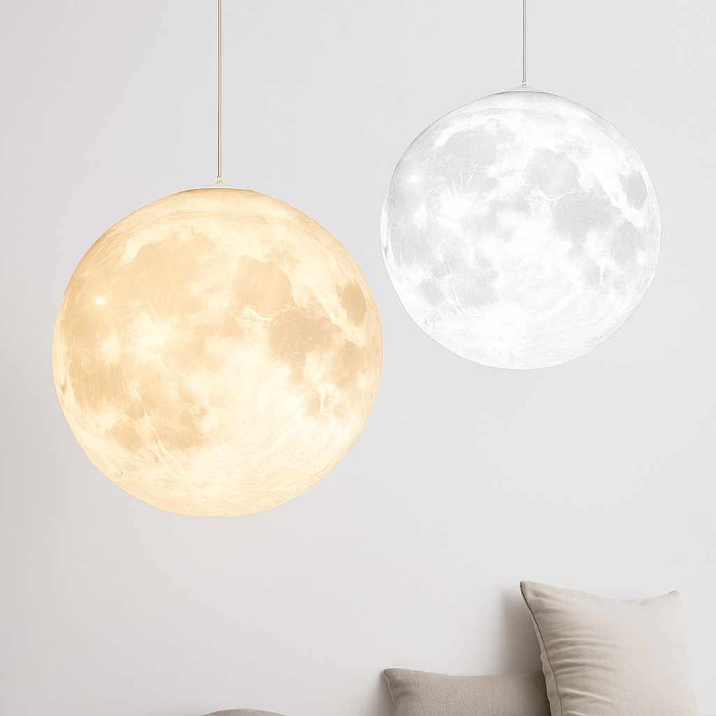 lustre suspension led pleine lune sandyha pour barre table