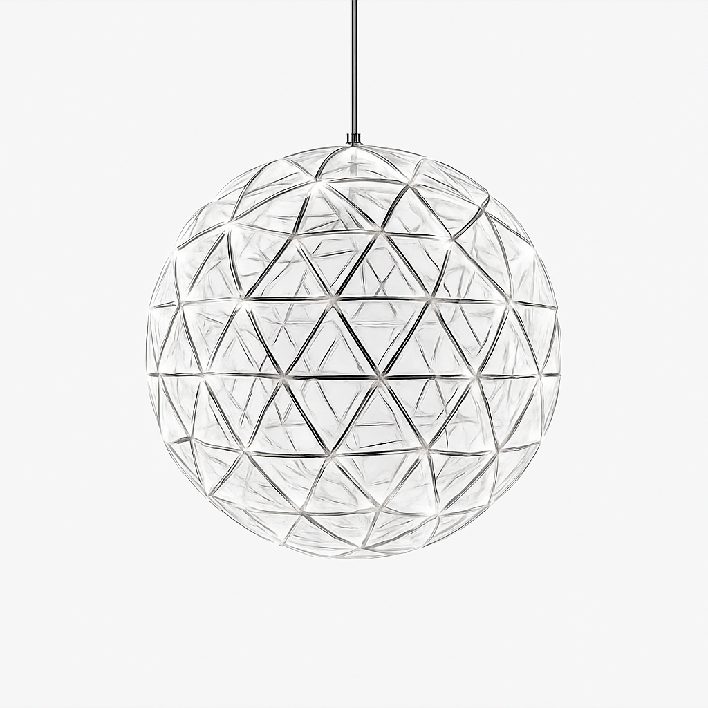 lustre suspension loft en acier inoxydable led spark ball