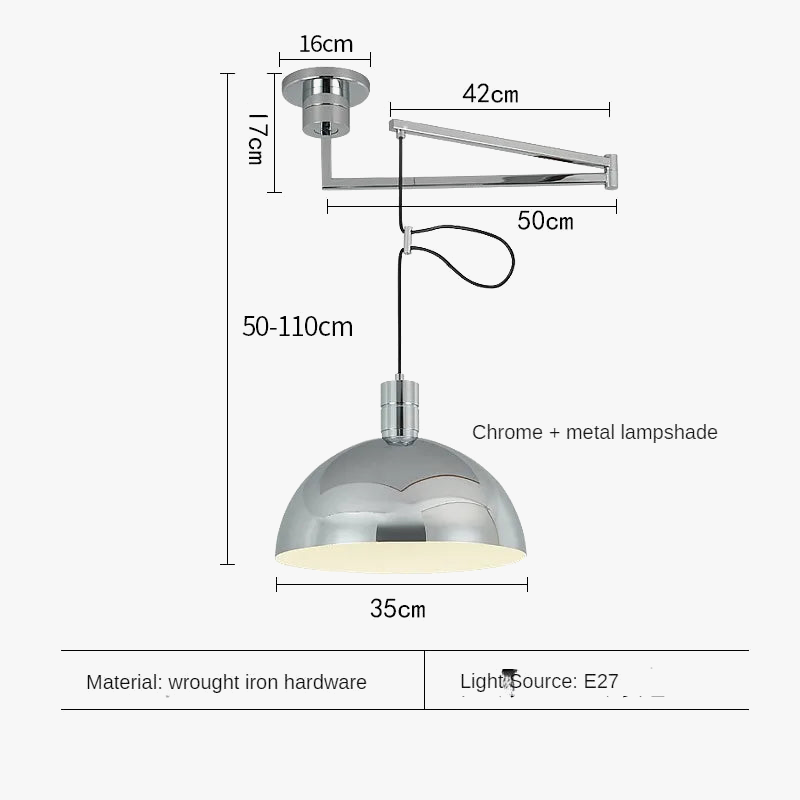 lustre à tête unique angle réglable design minimaliste moderne