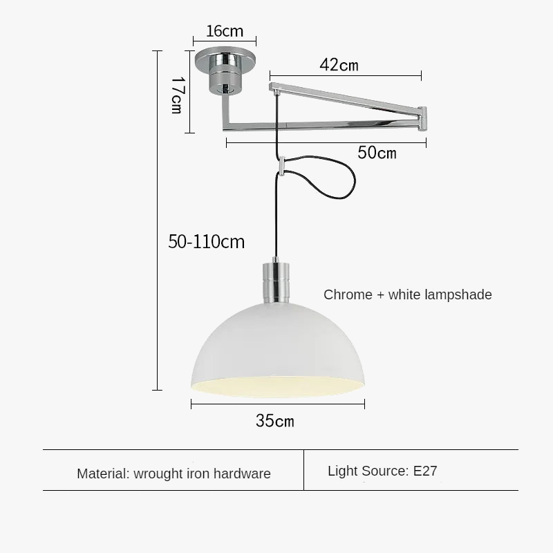 lustre à tête unique angle réglable design minimaliste moderne