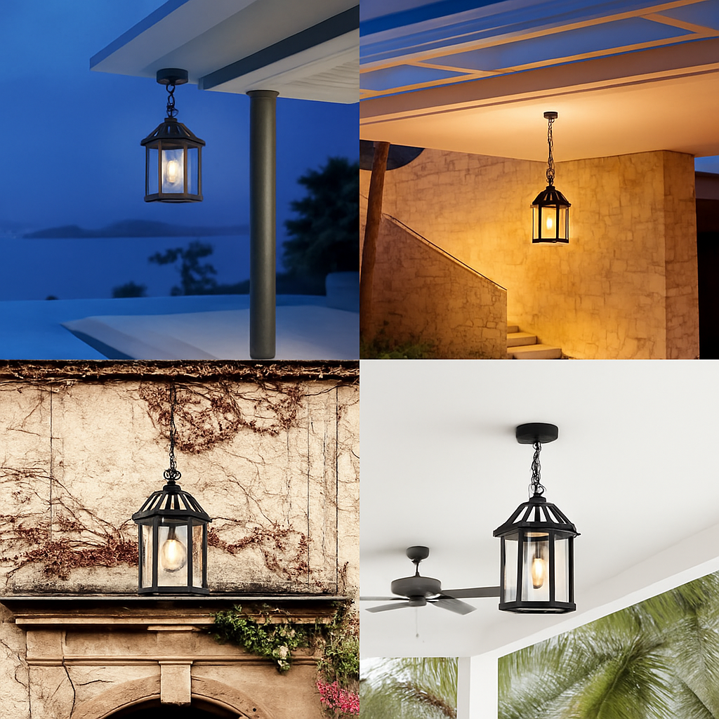 lustre étanche pour balcon extérieur et jardin décoratif