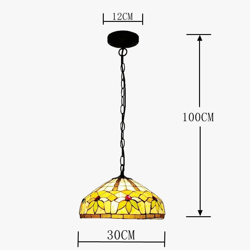 lustre tiffany feuilles éclairage créatif pour café restaurant bar