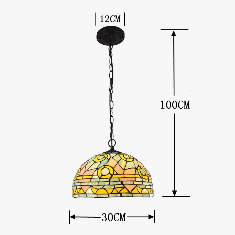 lustre tiffany rétro créatif style nordique pour café et bar