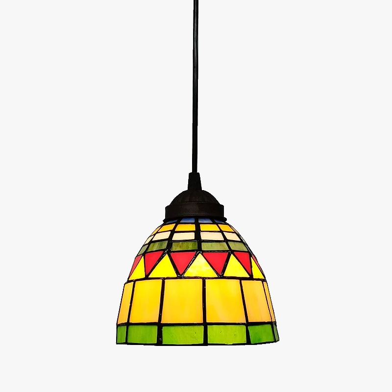 lustre tiffany vintage en verre pour intérieur et jardin