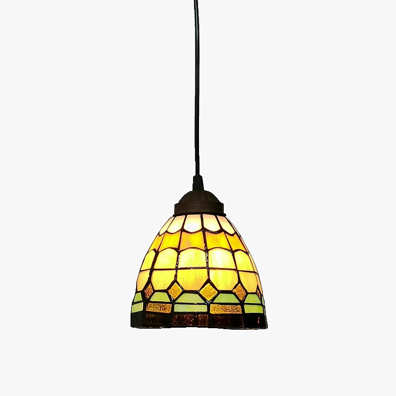 lustre tiffany vintage en verre pour intérieur et jardin