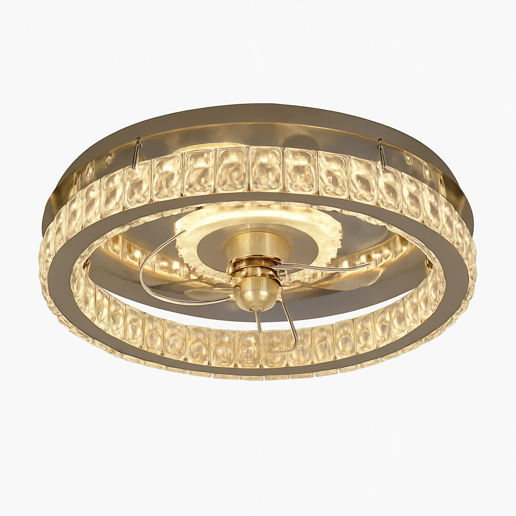 lustre ventilateur de plafond avec lumières et télécommande dimmable