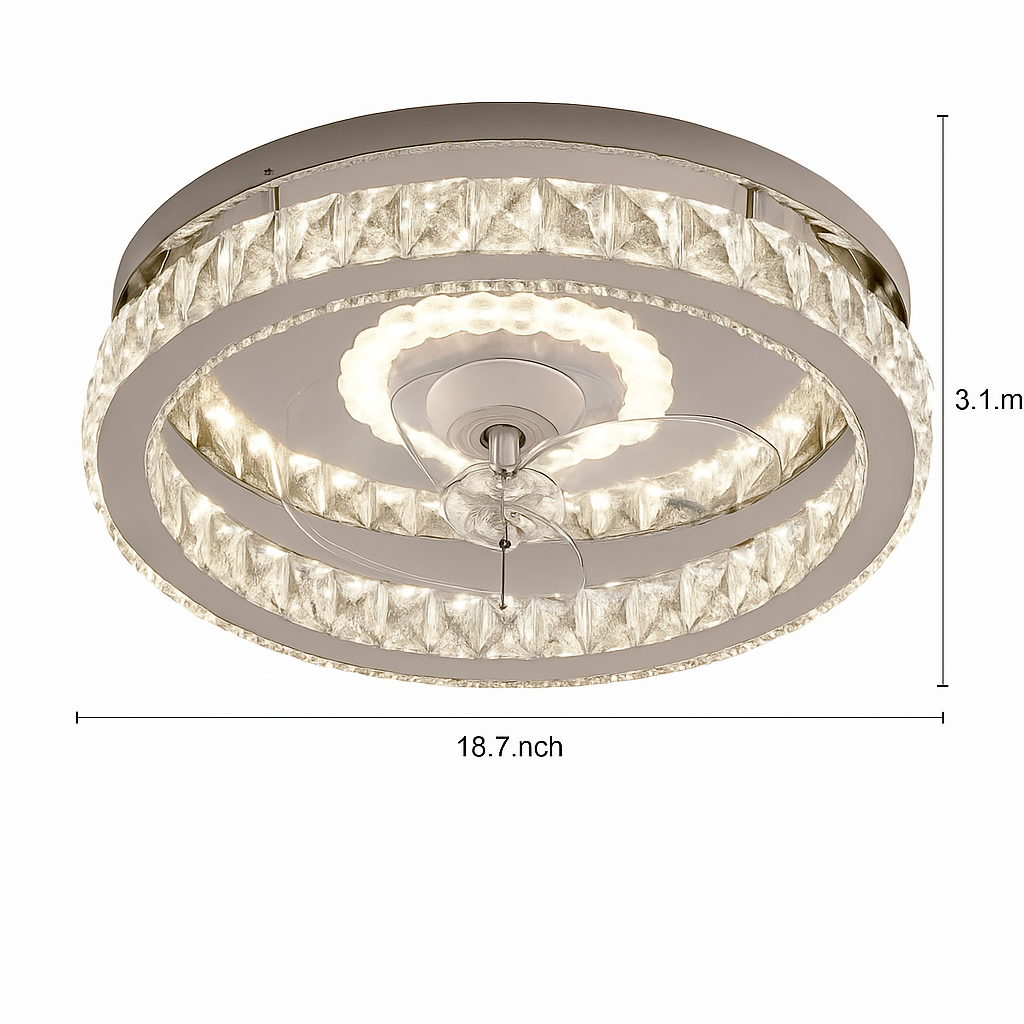 lustre ventilateur de plafond avec lumières et télécommande dimmable