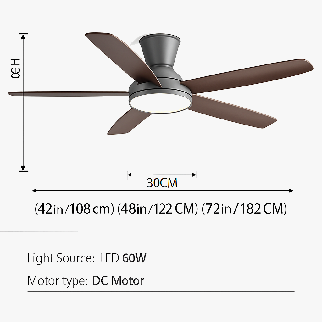lustre ventilateur silencieux avec télécommande pour un confort optimal