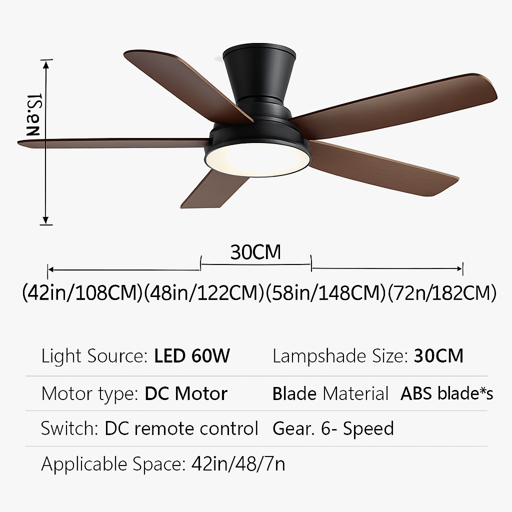 lustre ventilateur silencieux avec télécommande pour un confort optimal