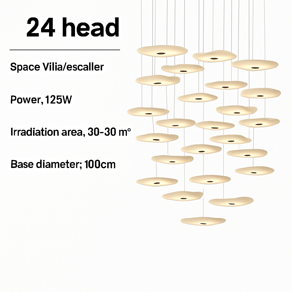 Lustre Villa Moderne Minimaliste Luxe Créatif Tournant Escalier Long