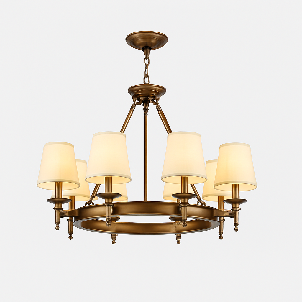 lustre vintage américain en tissu style campagnard pour intérieur