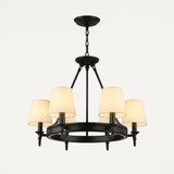 Lustre vintage américain en tissu style campagnard pour intérieur