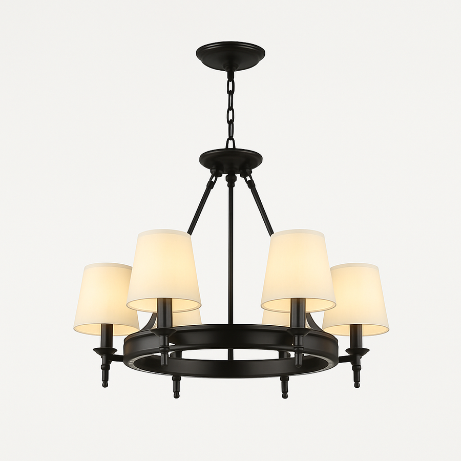lustre vintage américain en tissu style campagnard pour intérieur