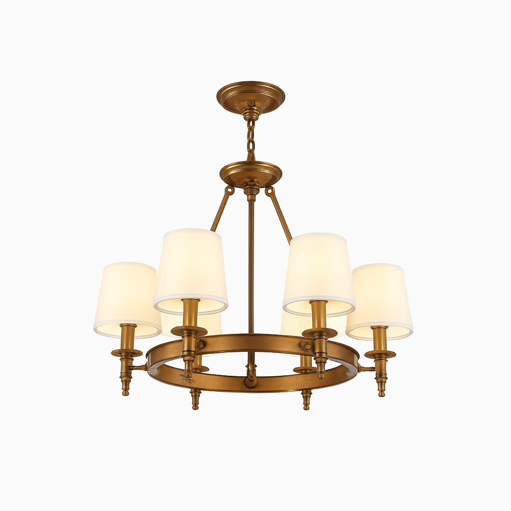 lustre vintage américain en tissu style campagnard pour intérieur