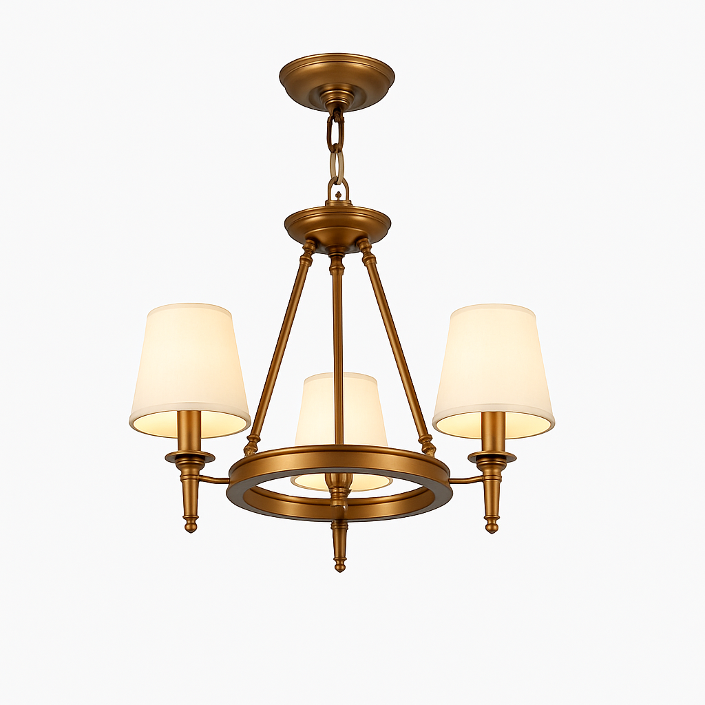 lustre vintage américain en tissu style campagnard pour intérieur