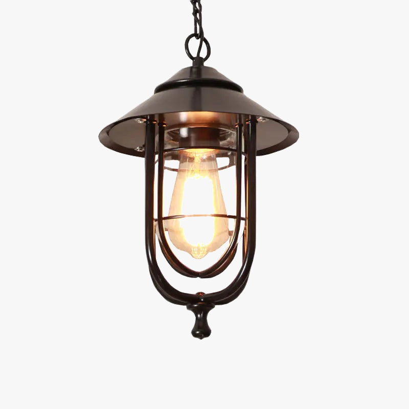 lustre vintage américain pour extérieur en verre