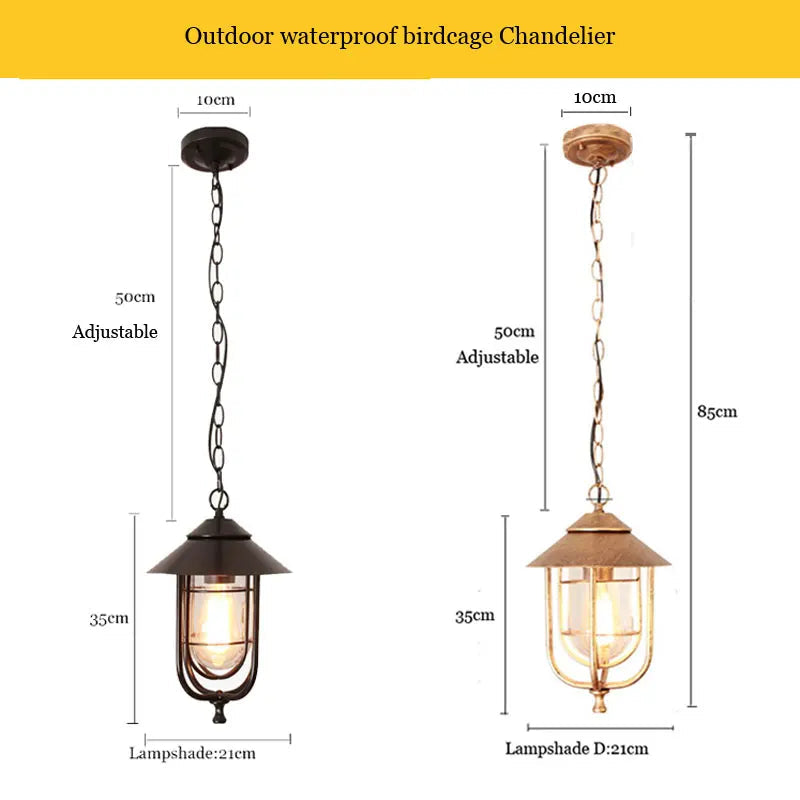 lustre vintage américain pour extérieur en verre