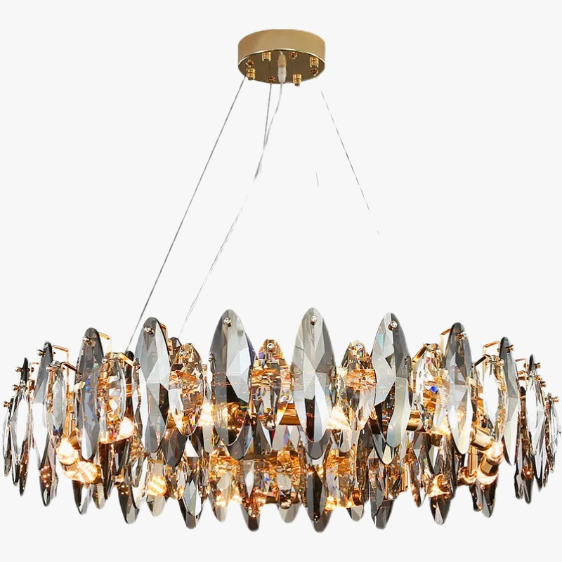 lustre vintage art déco en cristal pour éclairage intérieur