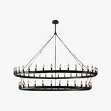 Lustre vintage avec anneau en métal noir luxury Boris
