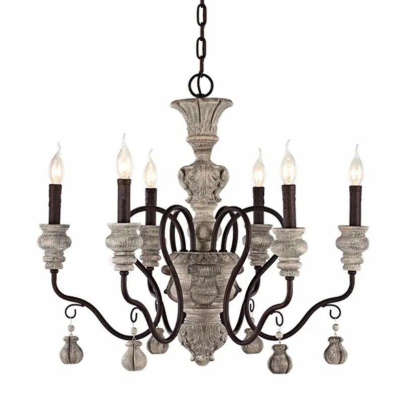 lustre vintage à bougie style européen rétro élégant pour intérieur moderne