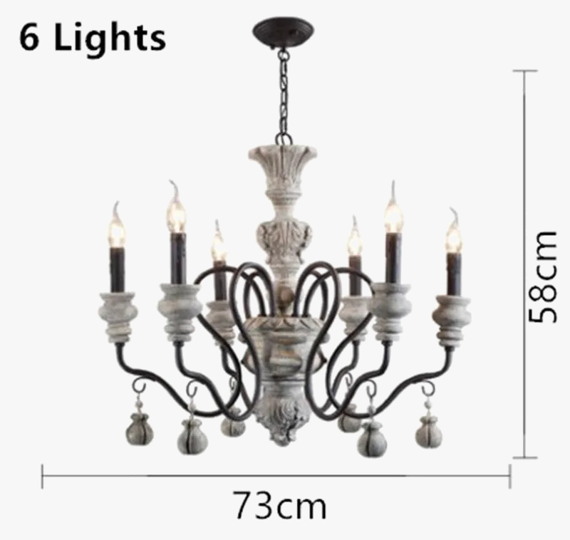 lustre vintage à bougie style européen rétro élégant pour intérieur moderne