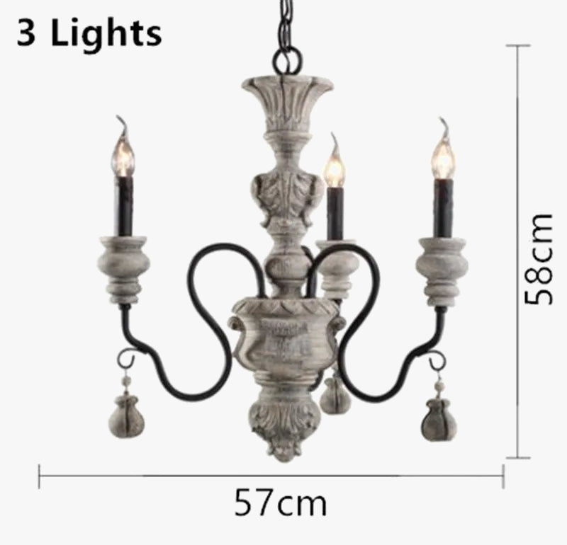 lustre vintage à bougie style européen rétro élégant pour intérieur moderne