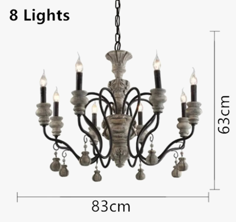 lustre vintage à bougie style européen rétro élégant pour intérieur moderne