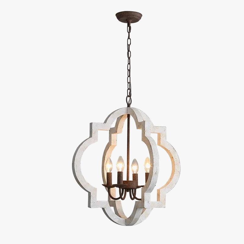 lustre vintage en bois massif pour un intérieur élégant